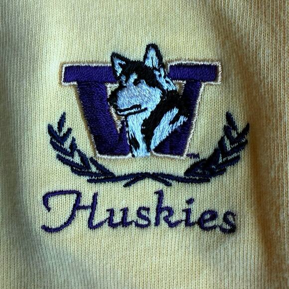Vintage Cutter & Buck WA Huskies Yellow Polo Men’s XXL 100% Cotton - Picture 2 of 8
